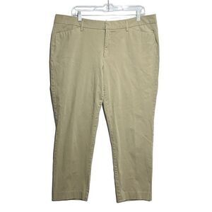 a.n.a. A New‎ Approach Chino Crop Pants Womens Stretch Tan Khaki Size 16